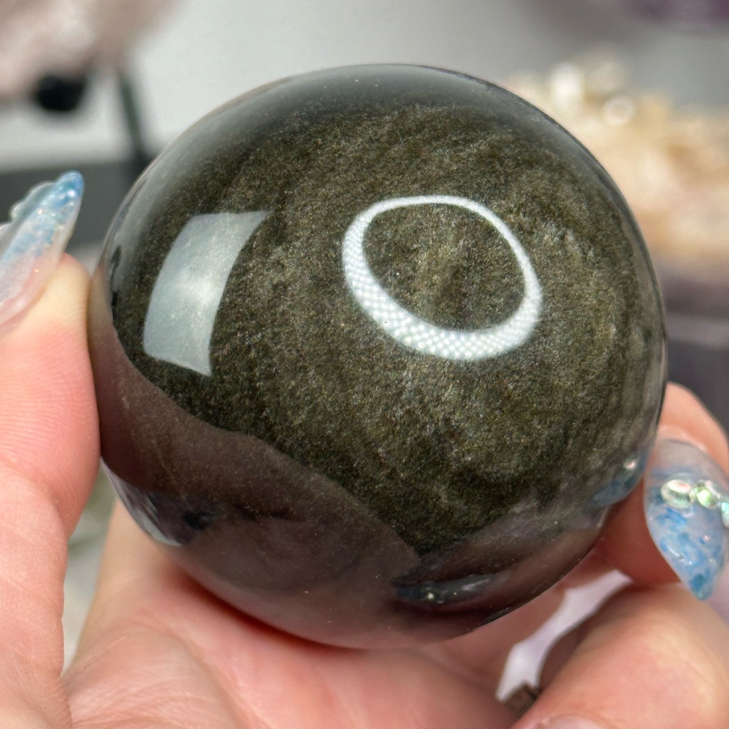 Gold Sheen Obsidian Sphere Gso1